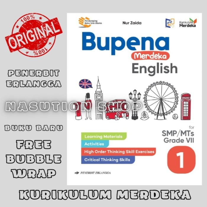 

ORI Buku Bupena English Kelas 1 / 7 SMP Erlangga Kurikulum Merdeka Inggris