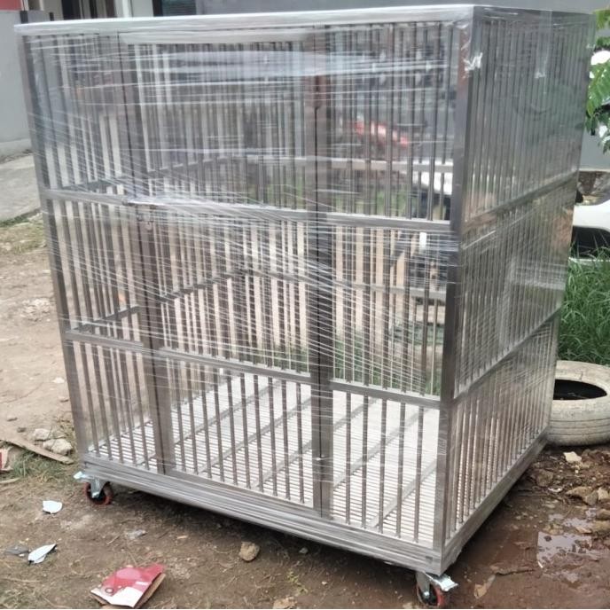 Kandang Hewan Stainless Kokoh - Dog Cage kandang anjing monyet burung