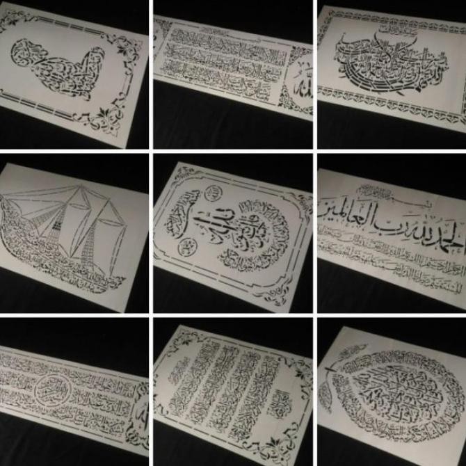 

STENCIL / CETAKAN KALIGRAFI (BANYAK PILIHAN MOTIF NYA) #04