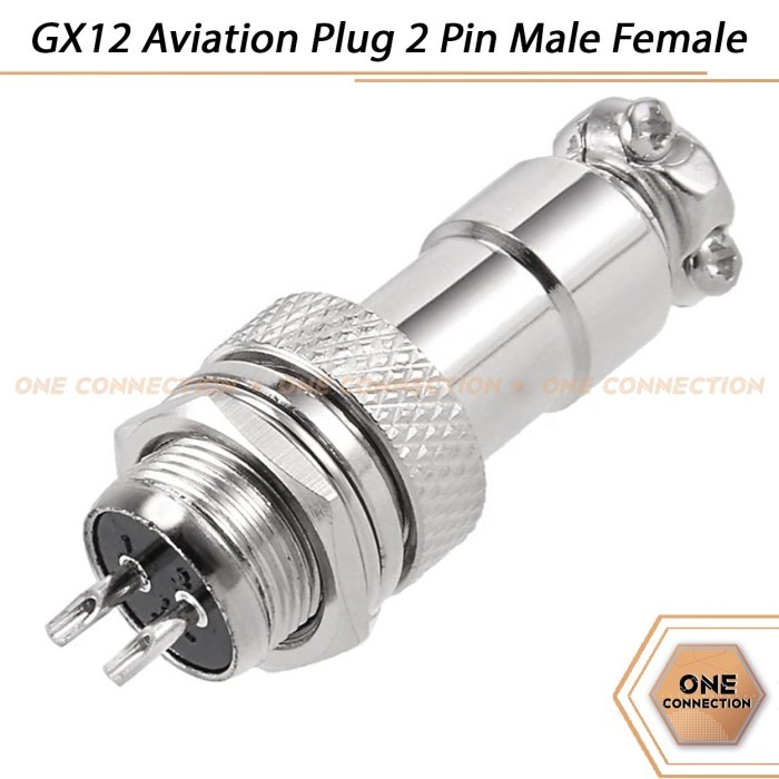 GX12 Aviation Plug 2 Pin Male Female Panel Wire Connector 12mm AN07