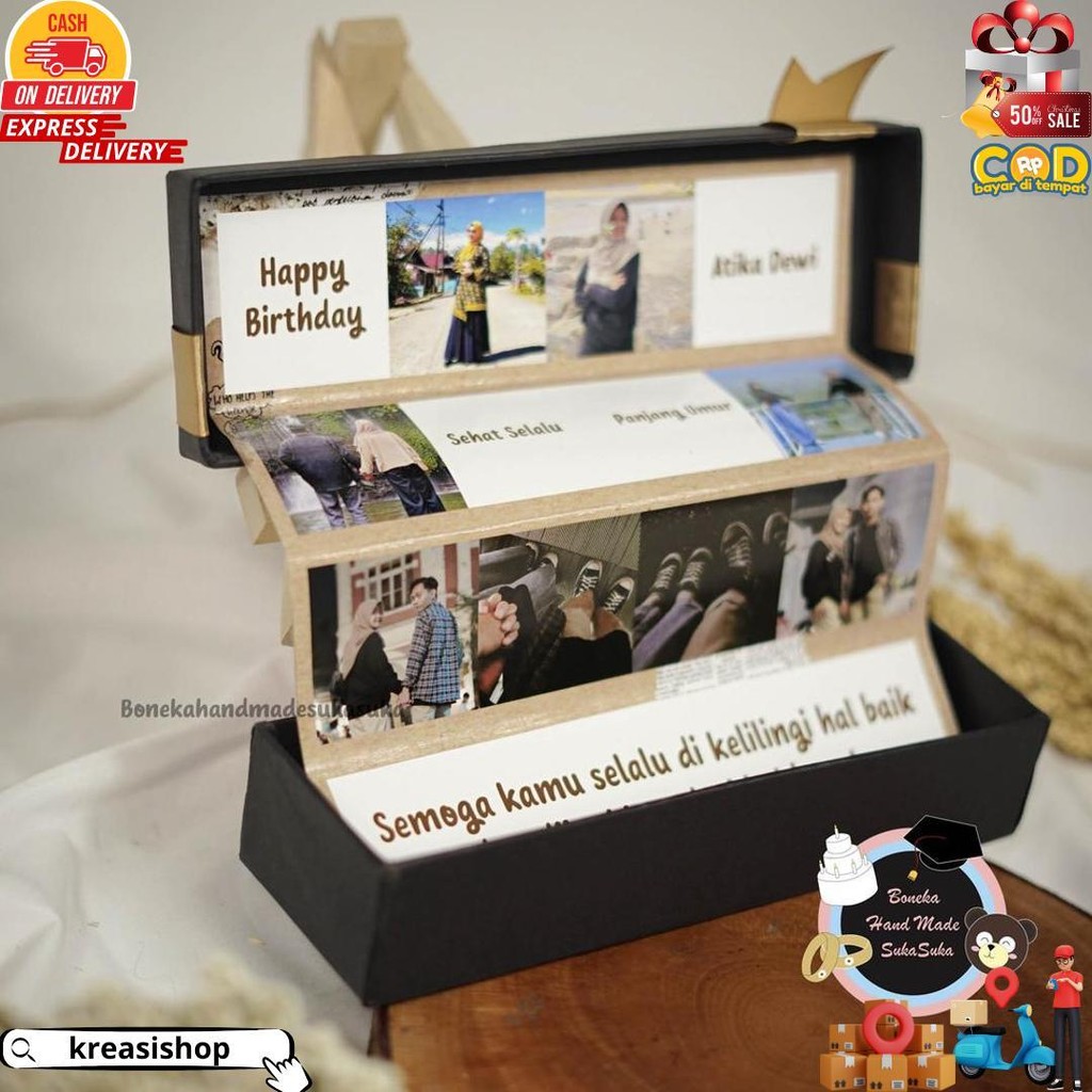 

Photobox Giftbox 16 Foto Kado Ulang Tahun | Kado Anniversary Custom Box Tebal Hadiah Anniversary Valentine D Cod