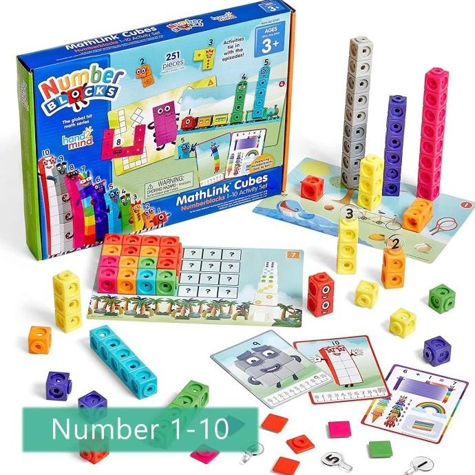Grosir Hand2Mind Mathlink Numberblocks 1-10 Activity Set, Mainan Edukatif