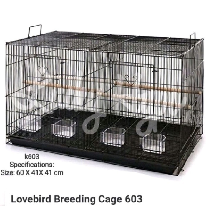 K603 Dayang Bird Cage Sangkar Kandang Burung Sekat Breeding Lovebird