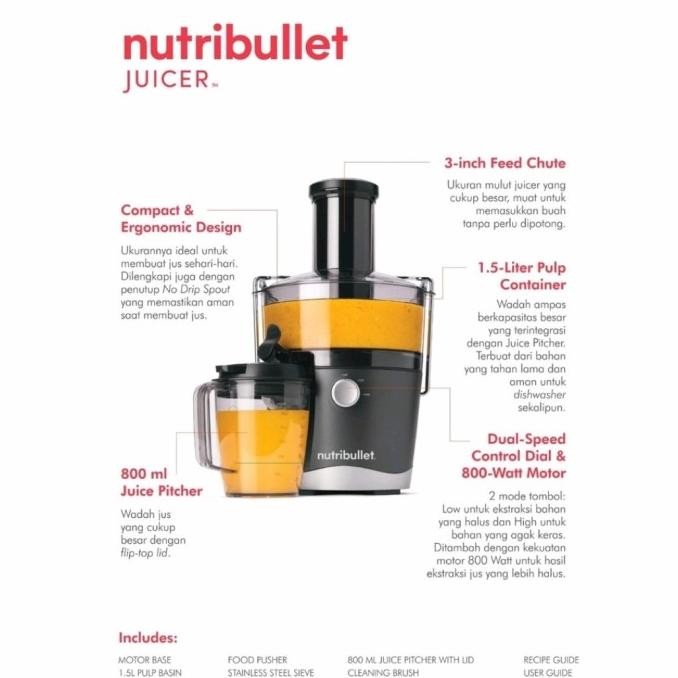 Nutribullet Juicer 800W Dark Grey Original Salshak
