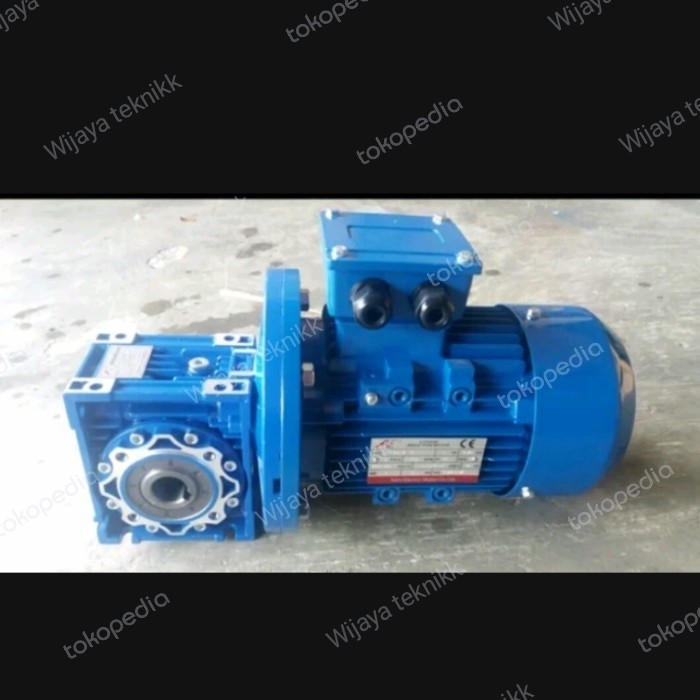 PRY88 GEARBOX NMRV 030 + MOTOR 0.25HP 3 PHASE DINAMO 1/4 HP 3 PHASE + NMRV