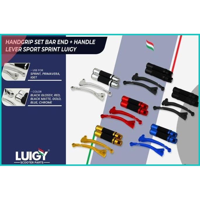 HANDGRIP SET BAR END + HANDLE LEVER SPORT SPRINT PRIMAVERA IGET LUIGY