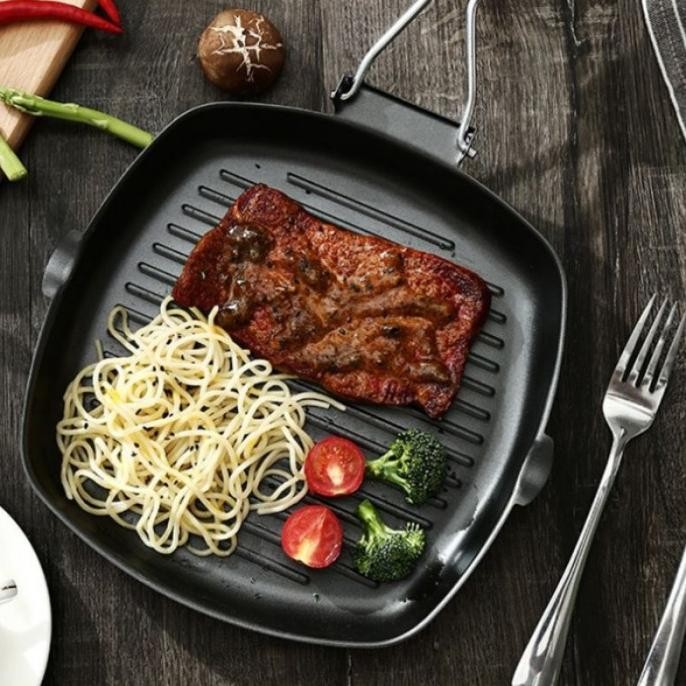 PAN PEMANGGANG SERBAGUNA GRILL PAN KOMPOR PERALATAN PEMANGGANG DAPUR