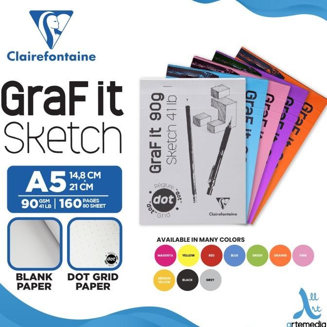 

Sale Buku Sketsa Clairefontaine A5 Graf It White Dot Grid Sketch Pad