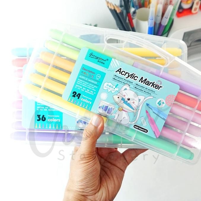 

Sale Giorgione Acrylic Marker Spidol Akrilik Water Based 12 24 36 Warna G-Am-Mk