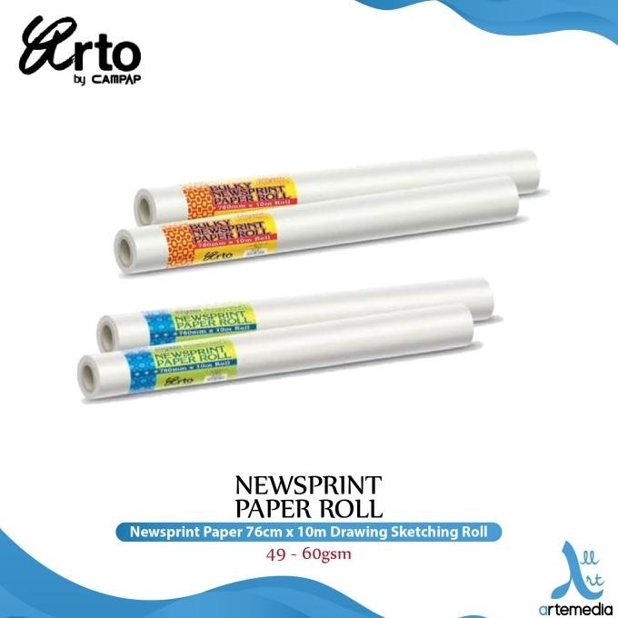 

Sale Kertas Gambar Arto Newsprint Paper Roll Drawing Sketching