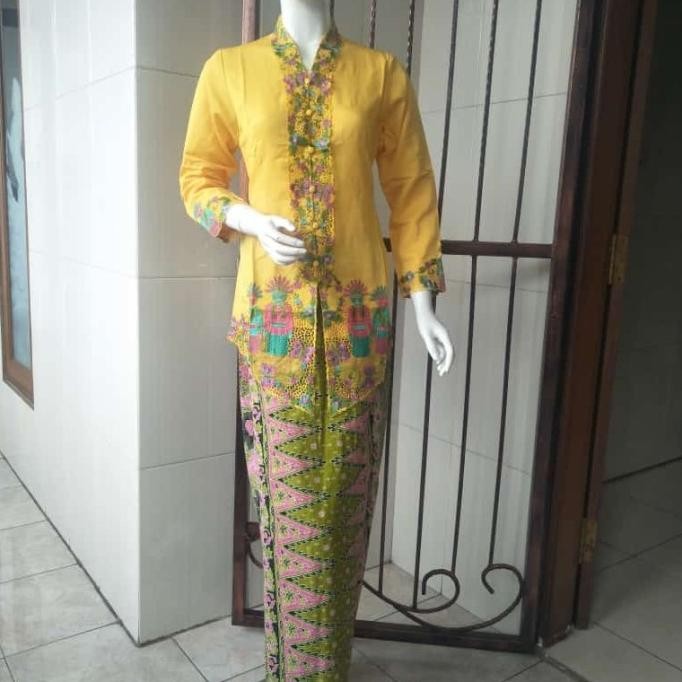 Murah Stelan Kebaya Encim Motif Ondel-Ondel/Kebaya Katun Ima/Kebaya Modern