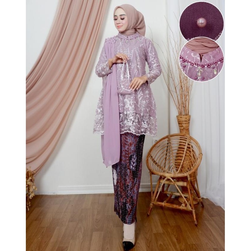 Grosir Kebaya Modern Muslim Putri / Kebaya Mewah / Kebaya Tulle Premium