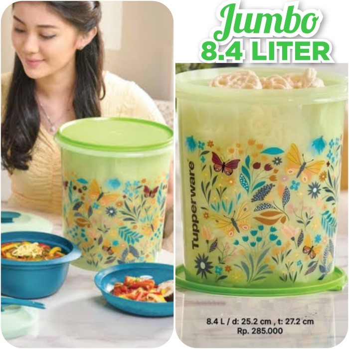 Tupperware Promo Toples Jumbo 10 Liter Canister Kerupuk Kembang Goyang