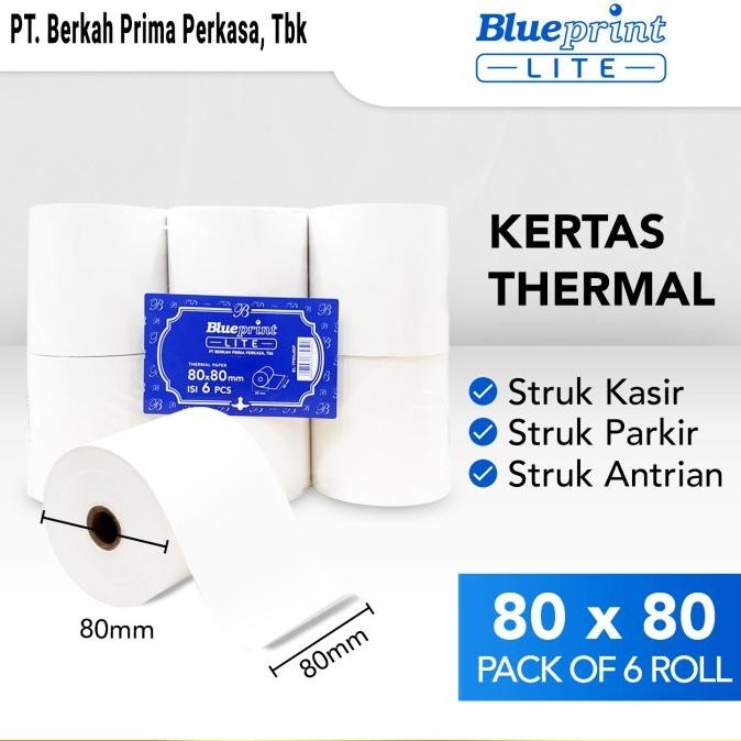 

Sale Kertas Thermal Blueprint Lite 80X80 Mm, 80 X 80 Mm - 1 Pack 6 Roll