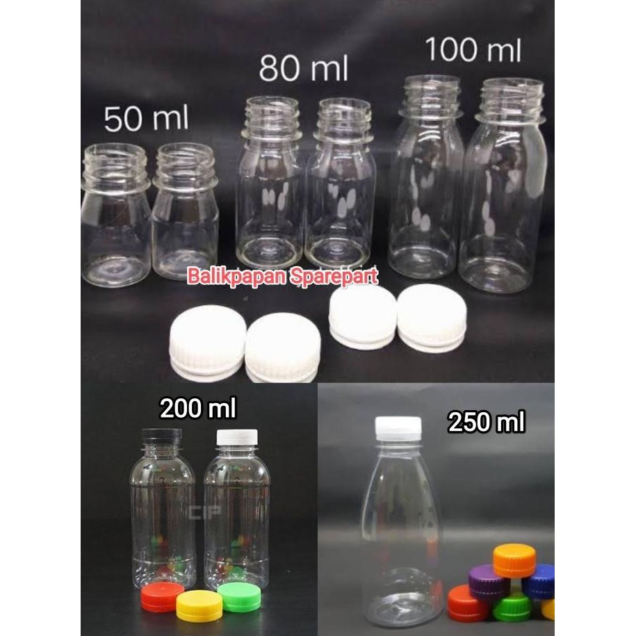=====] Botol kosong jelly air zam zam kapsul tutup segel 50 80 100 200 250 ml