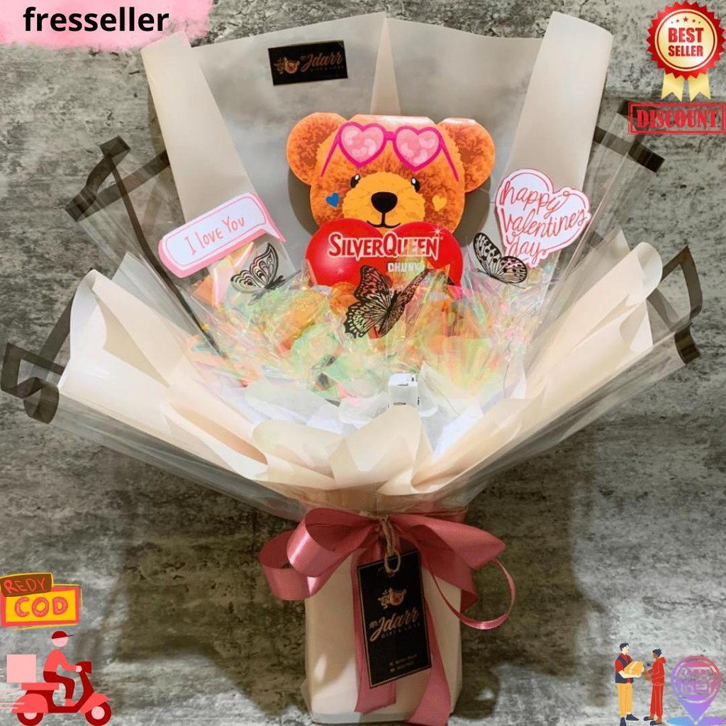 

Buket Coklat Silverqueen Bear Terbaru Size Medium Hadiah Unik Bouquet Valentine Kado Pacar Gift Ultah Kejutan Anniversary Custom Request Viral D Sale