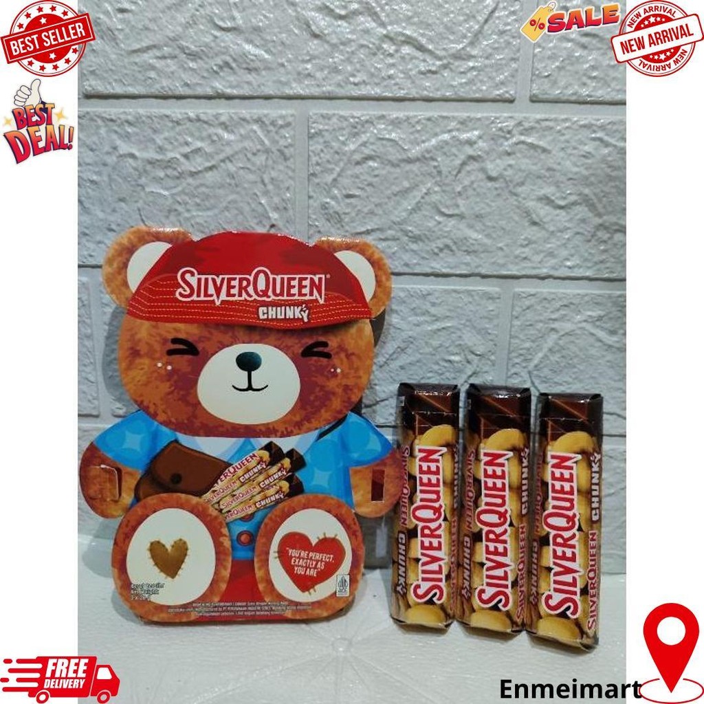 

Silverqueen Chunky Bear Chocolate Cashew Isi 3X26 Gr Edisi Valentine D Cod