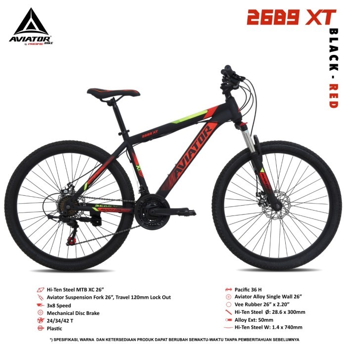 PROMO Sepeda Gunung Aviator 2689 XT 26inch Hi-Teen Steel