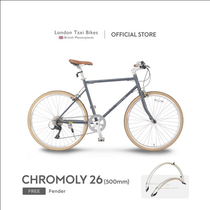 London Taxi Chromoly Bike 26M - Charcoal / Sepeda Dewasa 26M Inch