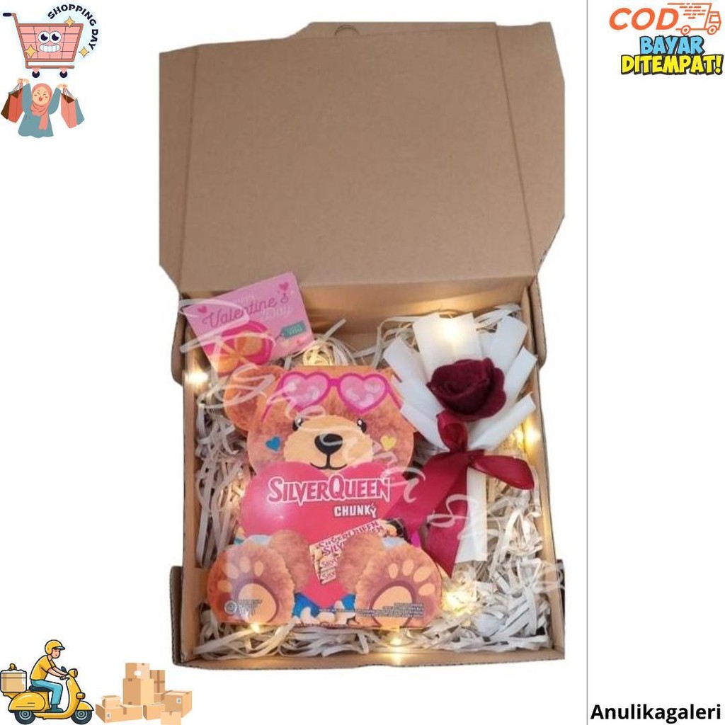 

Hampers Snack Box Coklat Beruang Silverqueen Kado Valentine Wisuda D Best Seller