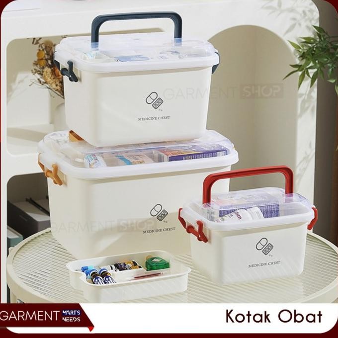 :::::::] Kotak Obat P3K 2 Susun Tempat Penyimpanan Capsule Pil Medicine Box