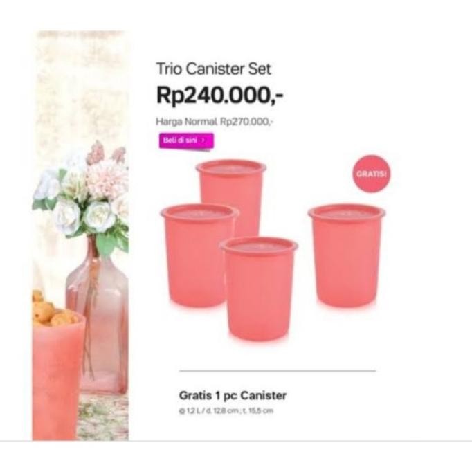 Toples snack isi 4 / Trio canister / toples jajan / toples lebaran