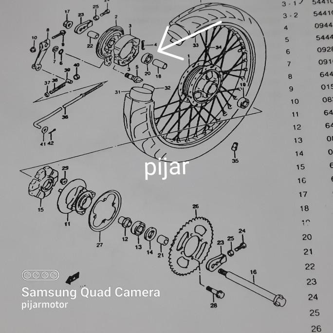 Produk Terbaik] Bearing 6302 Laher Roda Belakang KANAN Suzuki GSX Thunder 250