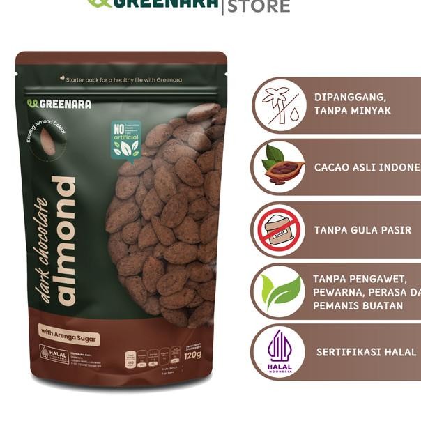 

Greenara Dar Chocolate Almond 120Gr Acang Almond Colat