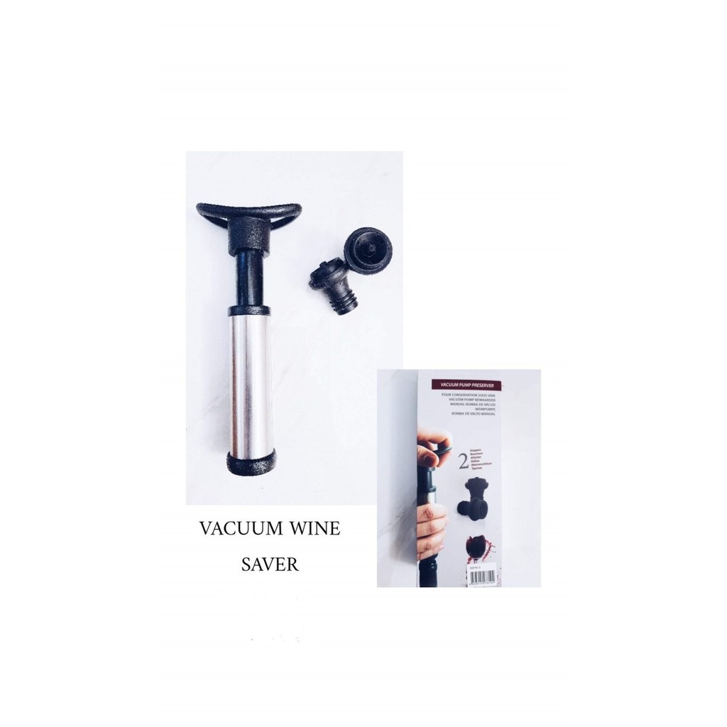 

+%+%+%] VACUUM WINE PUMP + 2 STOPPER SET