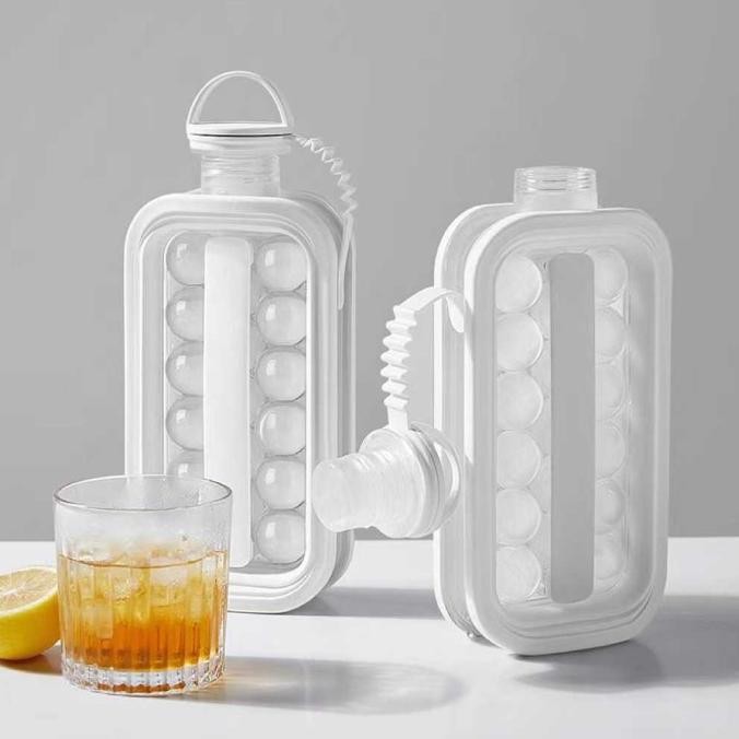 BOTOL CETAKAN ES BATU KOTAK BULAT BESAR KRISTAL ICE CUBE MAKER TRAY