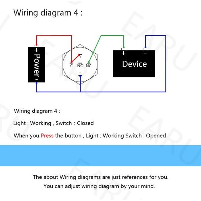 Promo switch on off push button tombol saklar lampu ring led motor mobil COD