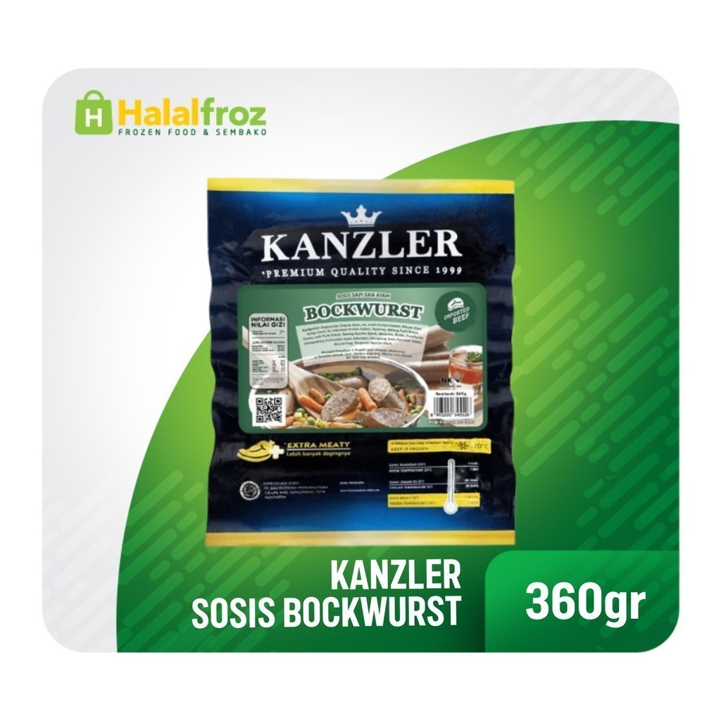 

Sosis Bockwurst Kanzler 360 grGosend Ready, Paling murah, Terlaris