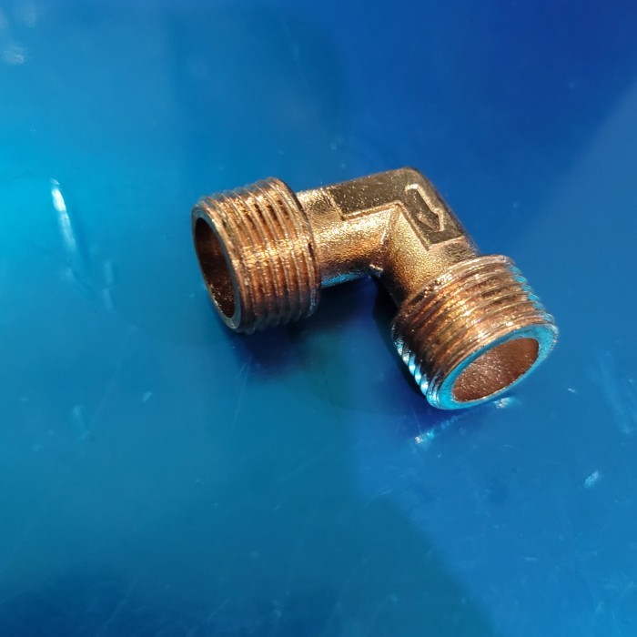 """] NEPEL ELBOW DOUBLE DRAT LUAR KUNINGAN 3/8" HNL H&L