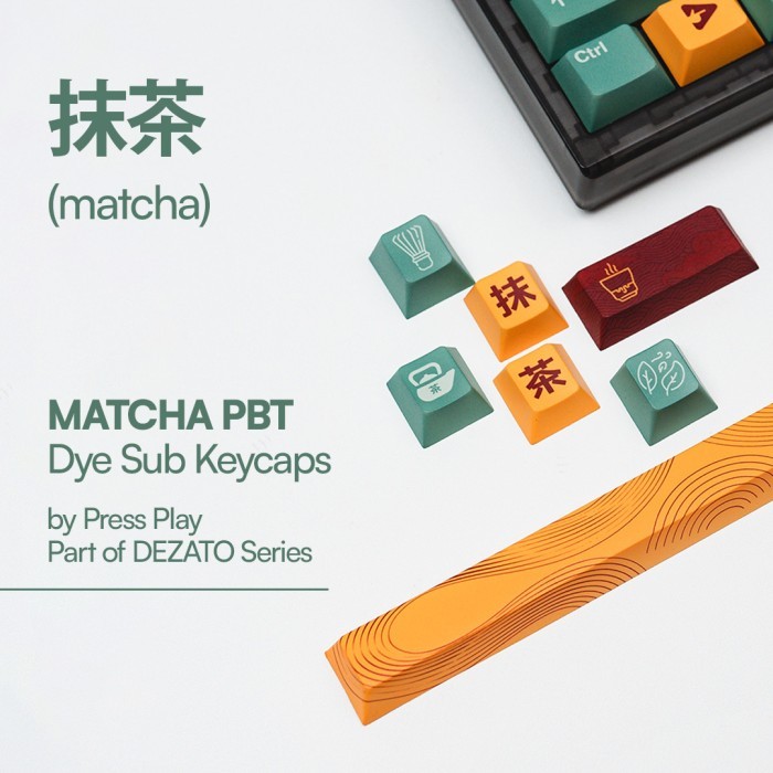 Ppbt Matcha Pbt Dye Sub Keycaps By Press Play