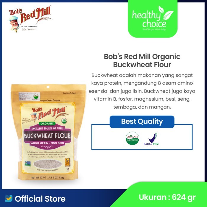 

Bob's Red Mill Organic Buckwheat Flour Whole Grain 624 gr