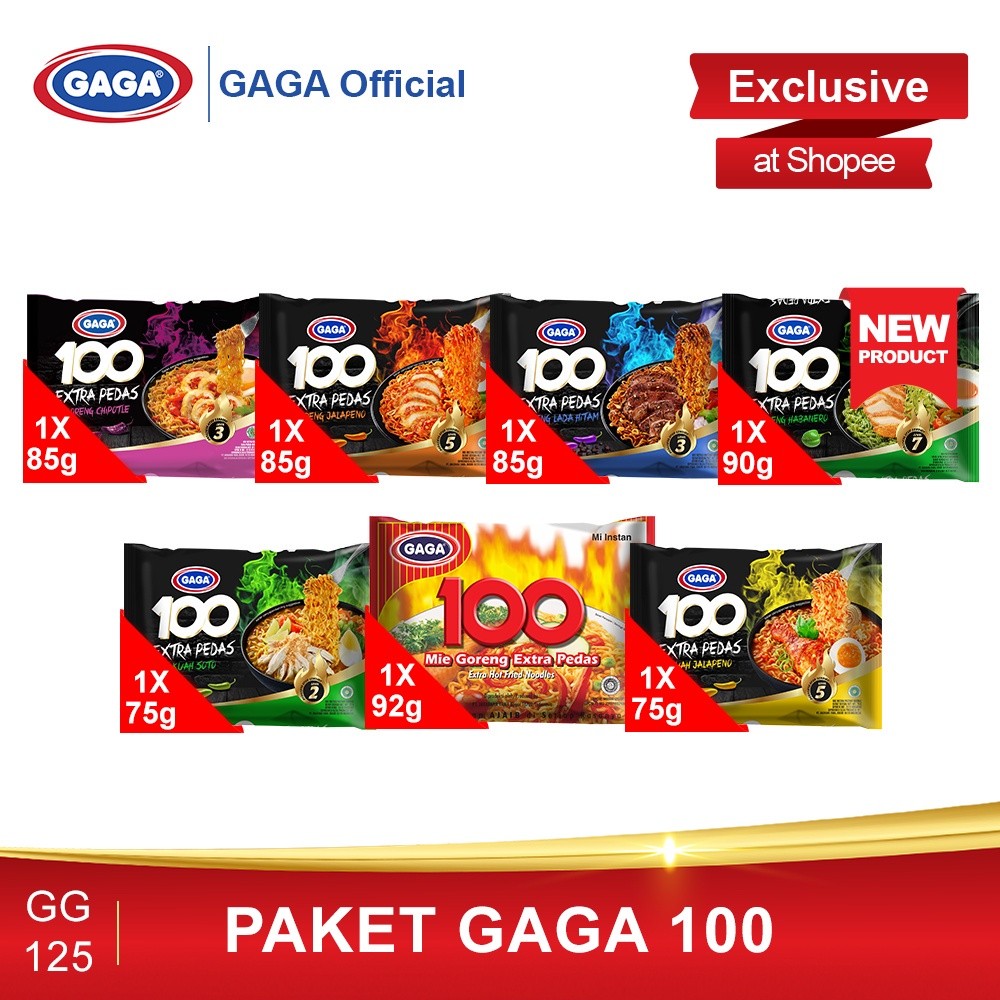 

Gaga 100 Extra Pedas Mie Kuah Goreng Jalapeno Habanero 5pcs