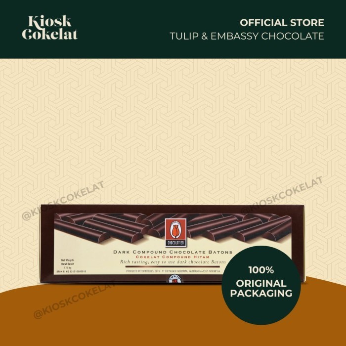 

Tulip Dark Compound Chocolate Batons Stick 1.5kg