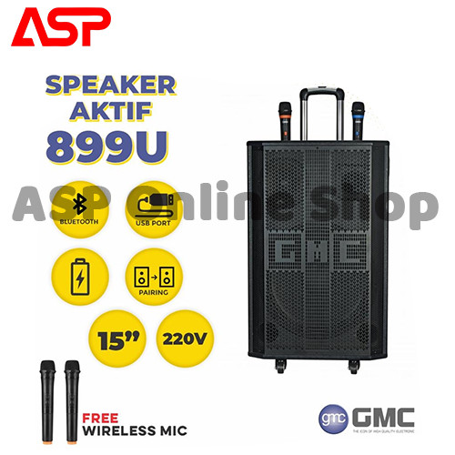 GMC 899U Speaker Bluetooth Portable 15 inch Karaoke