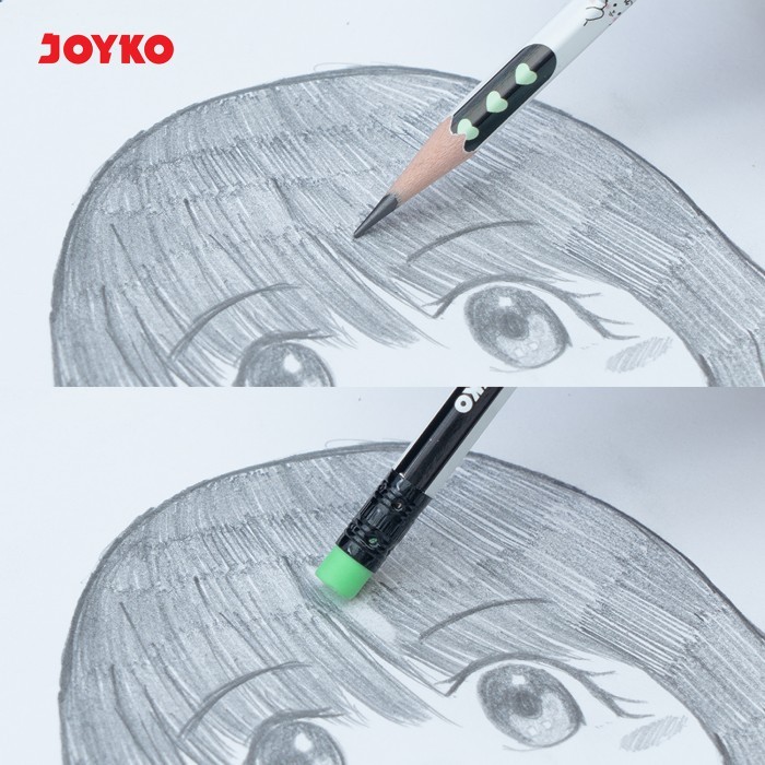 

Joyko Pencil Pensil Kayu Joyko 2B Motif Anak Lucu Happy Cat Ujian P-8148 Lusin Box [12Pcs]