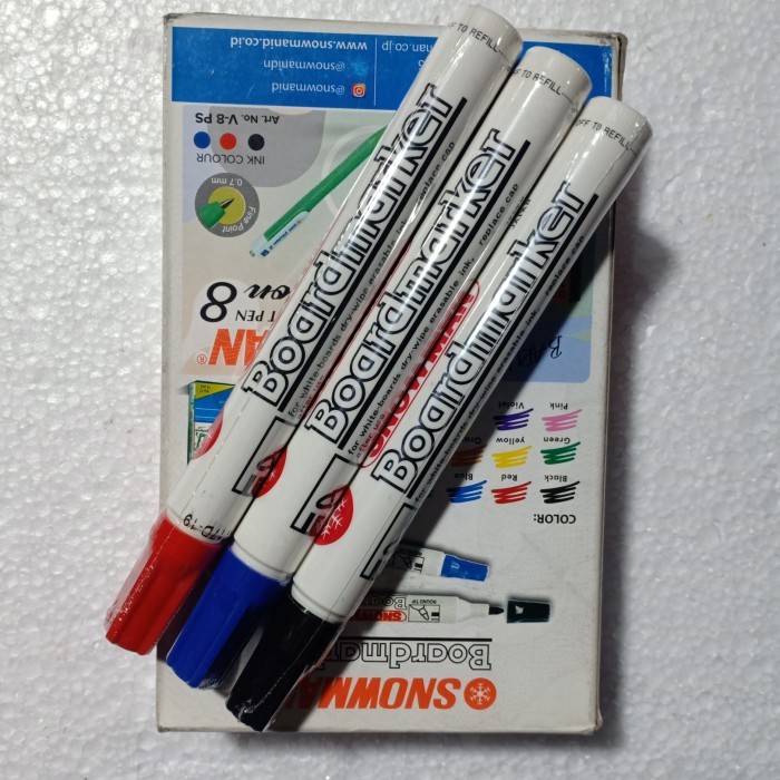 

Spidol Snowman Whiteboard Hitam/Biru/Merah
