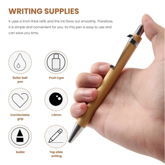 

Pulpen Bambu Bolpoin Bamboo Alam Natural Go Green Souvenir Promosi Custom Pen Seminar Hotel Kantor