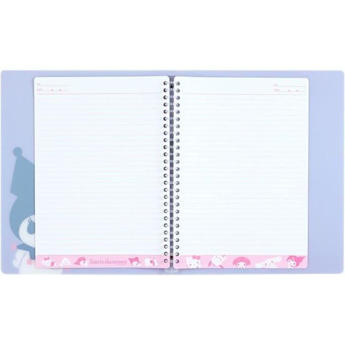 

Binder B5 New Life Sanrio My Melody Cinnamoroll Plastic 26 Ring Buku Catatan Notebook Limited