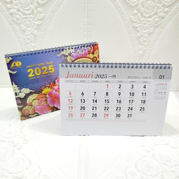 

Kalender Meja Kerja Khusus Penanggalan (Tanpa Gambar) Model Landscape Th 2025
