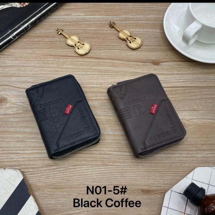 

Dompet Kartu Card Holder Original Boweisi "N01-5" Unisex Bahan Kulit Pu Bentuk Sleting Mutar Fashion