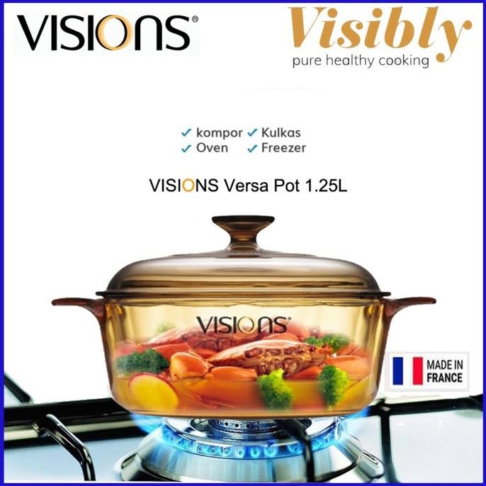 Visions Versa Pot Panci Kaca 1.25L+Pyrex Oval Dish 1.7L Merdekacici