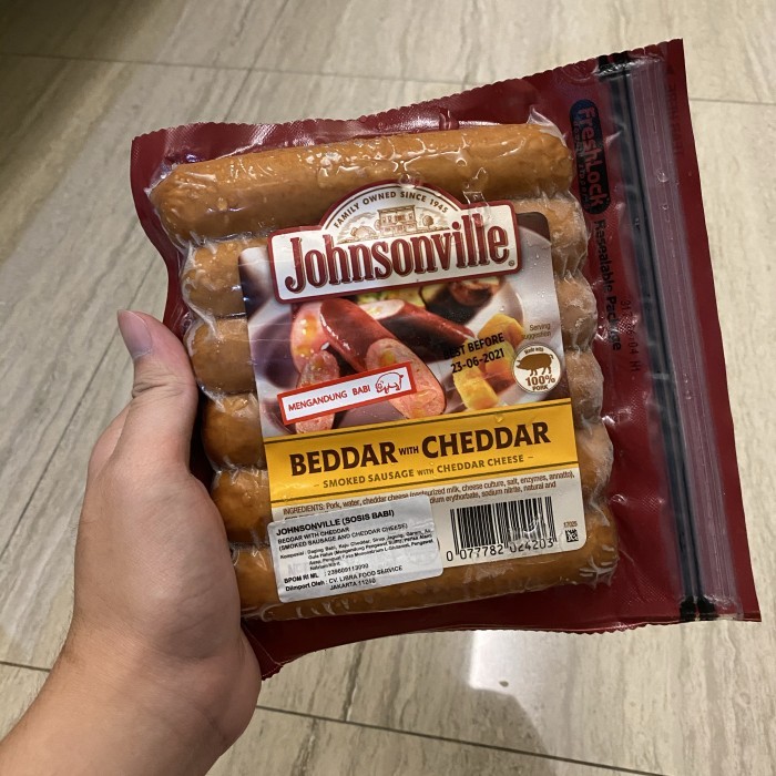 

SOSIS BABI JOHNSONVILLE BEDDAR CHEDDAR (KEJU)
