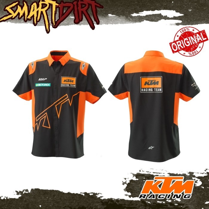 T4npa Ribet- TEAM PIT SHIRT KTM RACING BY ALPINESTARS KAOS KTM ALPINESTARS ORI