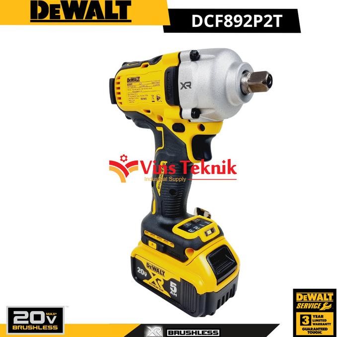 Brushless Impact Wrench Mesin Pembuka Baut Dewalt Dcf892P2T Dcf892