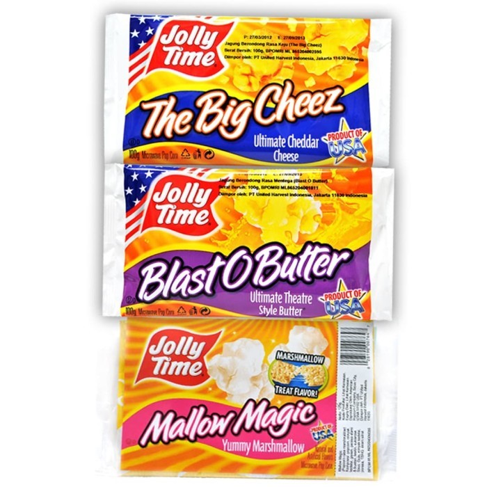 

PAKET FAMILY FUN (1BOB, 1TBC, 1MM) - JOLLY TIME MIRCOWAVE POPCORN