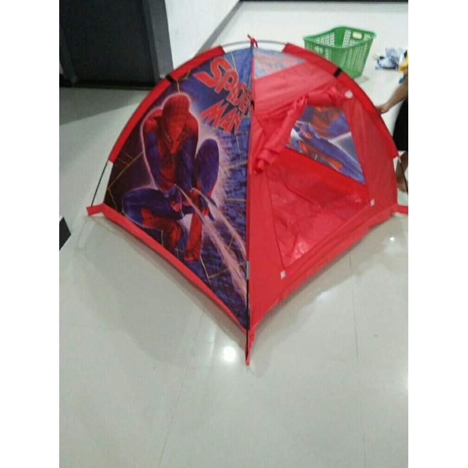 Mainan Tenda Camping Anak Bermain Berkemah Motif Spiderman Dikstara11